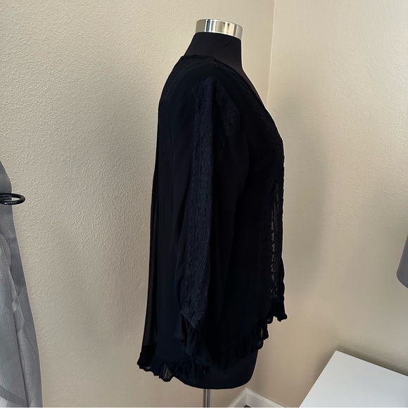 World Market Sheer Lace Ruffle Swim Coverup - Picture 5 of 10